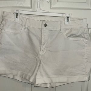 Old Navy White Mid-Rise Shorts